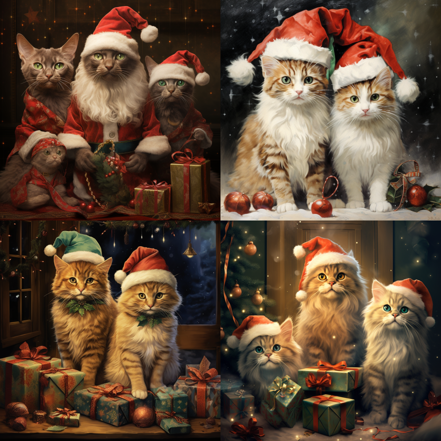 Christmas cats crewneck