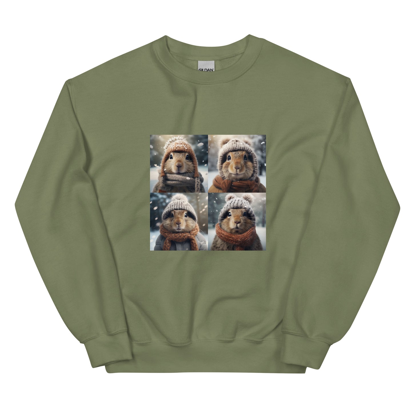 Winter animals crewneck